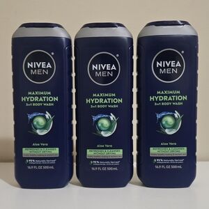 Nivea Men Maximum Hydration Body Wash Bundle 16.9oz Ea
